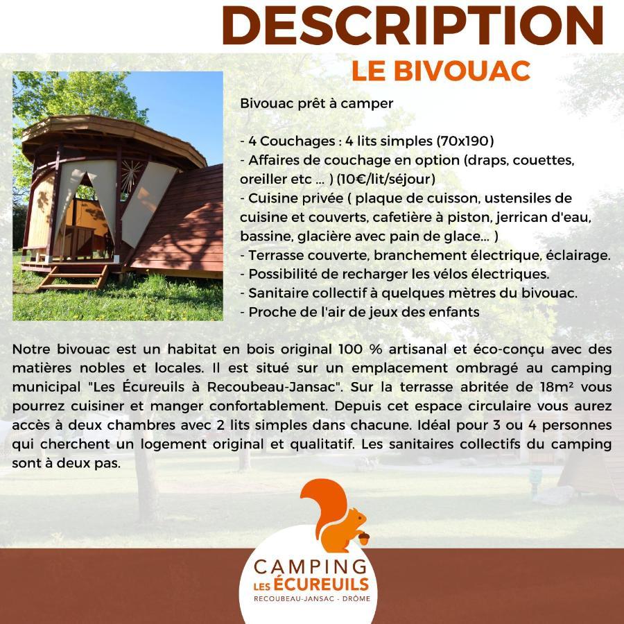 Habitat Createur - Hebergements Insolites Au Camping Municipal "Les Ecureuils" Recoubeau-Jansac Exterior photo